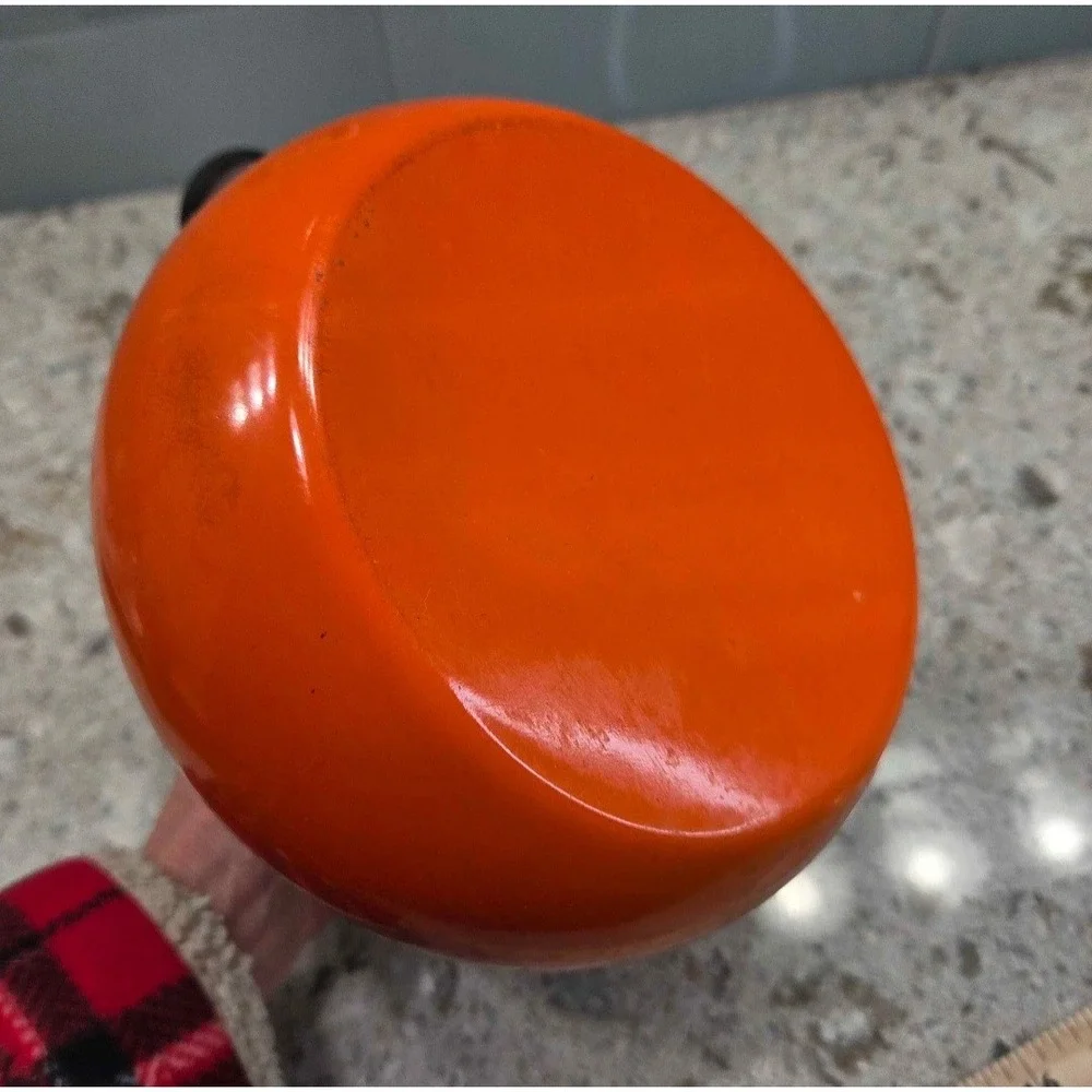 VINTAGE Rachel Ray Orange Enamel Whistling Tea Kettle Stovetop 1.5 Quart Retro